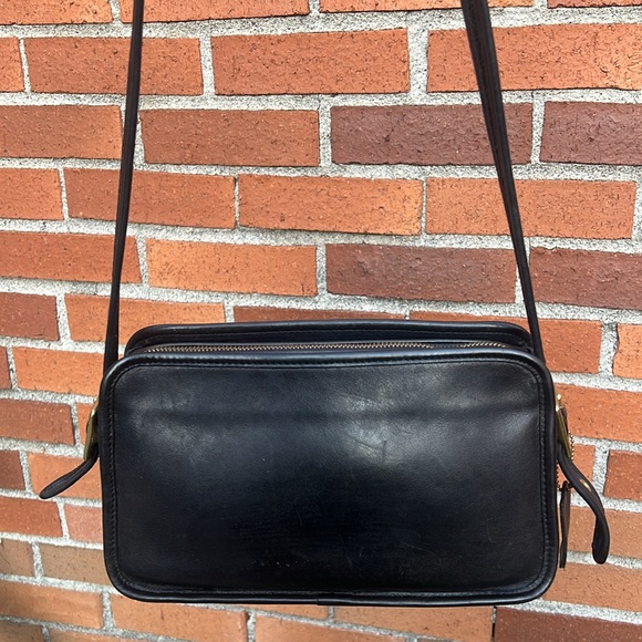 Coach Handbags - COACH 9164 East West Black Leather Horizontal Rectangle Crossbody